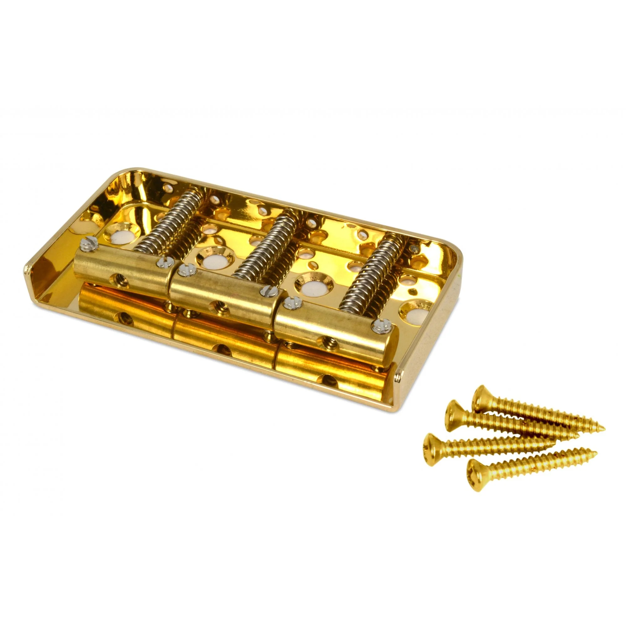 1/2 Size Steel Bridge For Telecaster (brass saddles only, no pickup housing) - Image 3