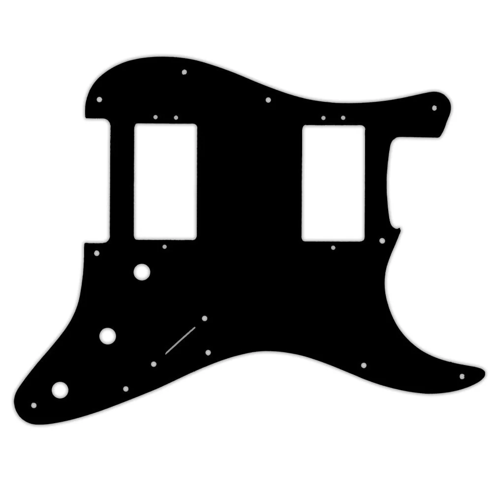 2016 American Professional Stratocaster HH With Covered Shawbuckers - Thin Shiny Black .060" / 1.52mm Thickness, No bevelled Edge
