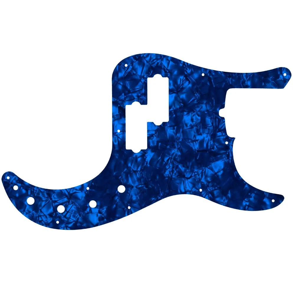 American Deluxe P Bass - Dark Blue Pearl Black/White/Black 4 ply Lamination - Image 2