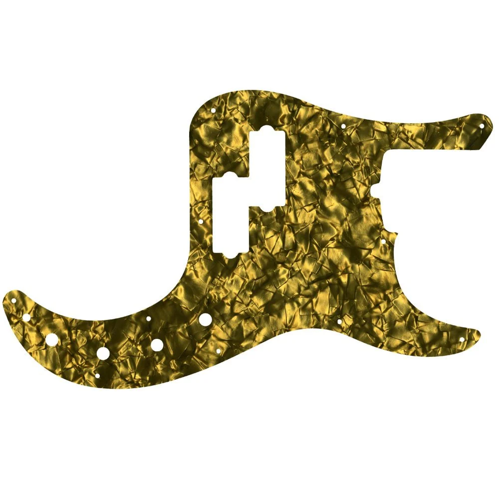 American Deluxe P Bass - Gold Pearl Black/White/Black 4 ply Lamination - Image 3