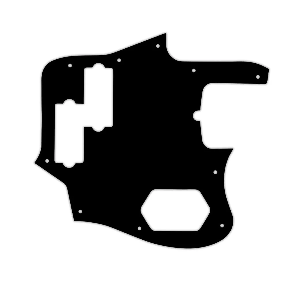 American Standard Jaguar Bass - Matte Black .090" / 2.29mm thick, with bevelled edge.