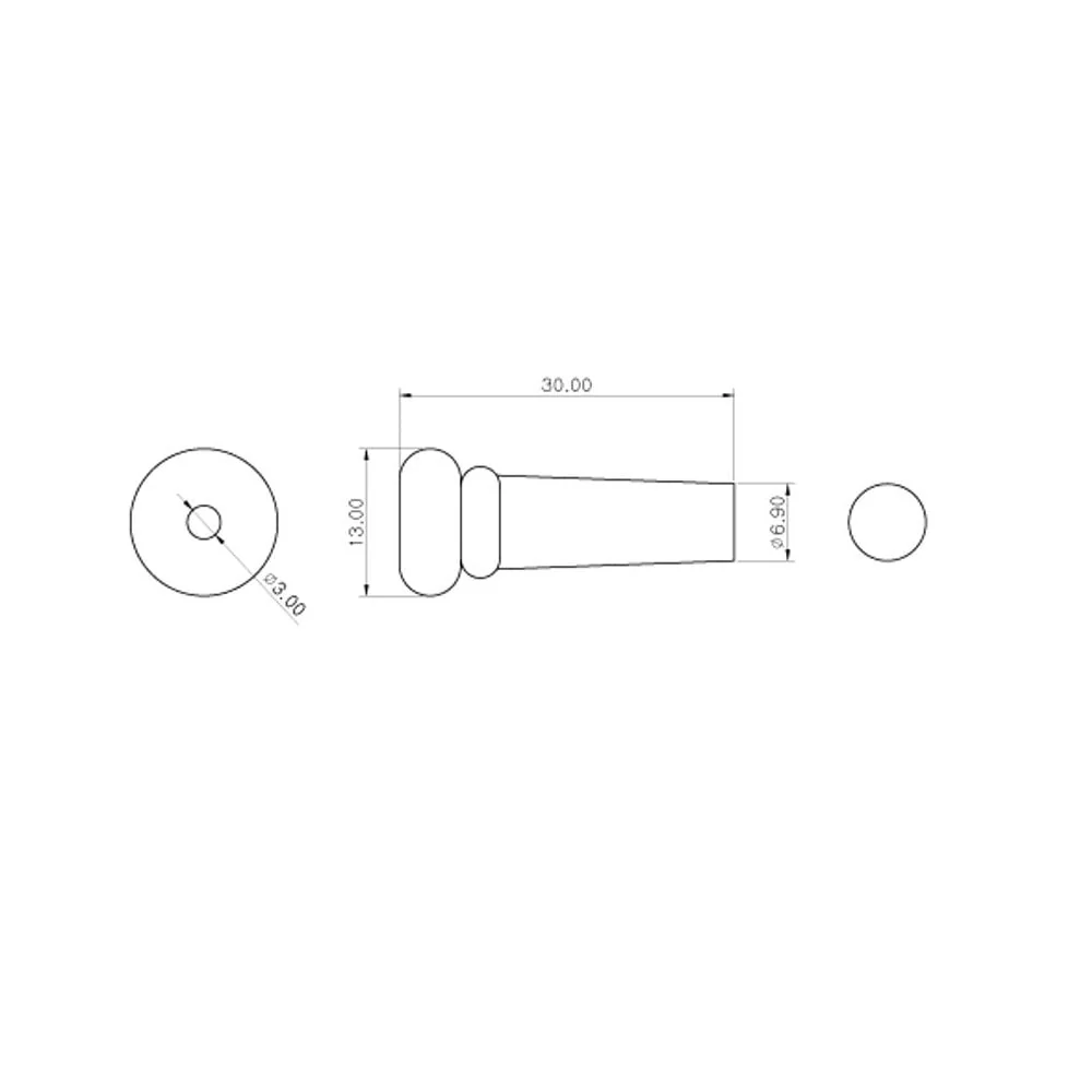 Black Plastic Endpin - Image 2