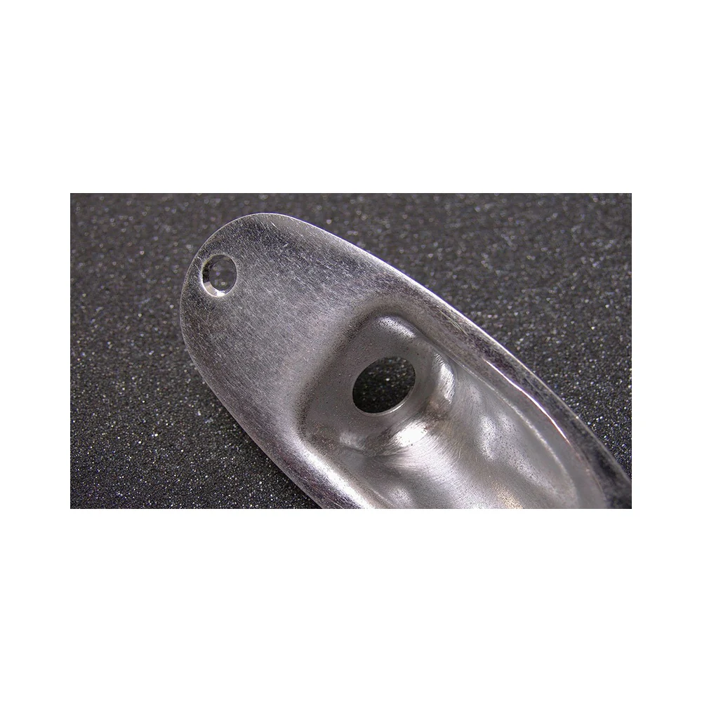 Chrome Stratocaster Jackplate with Screws Aged Finish - Image 2