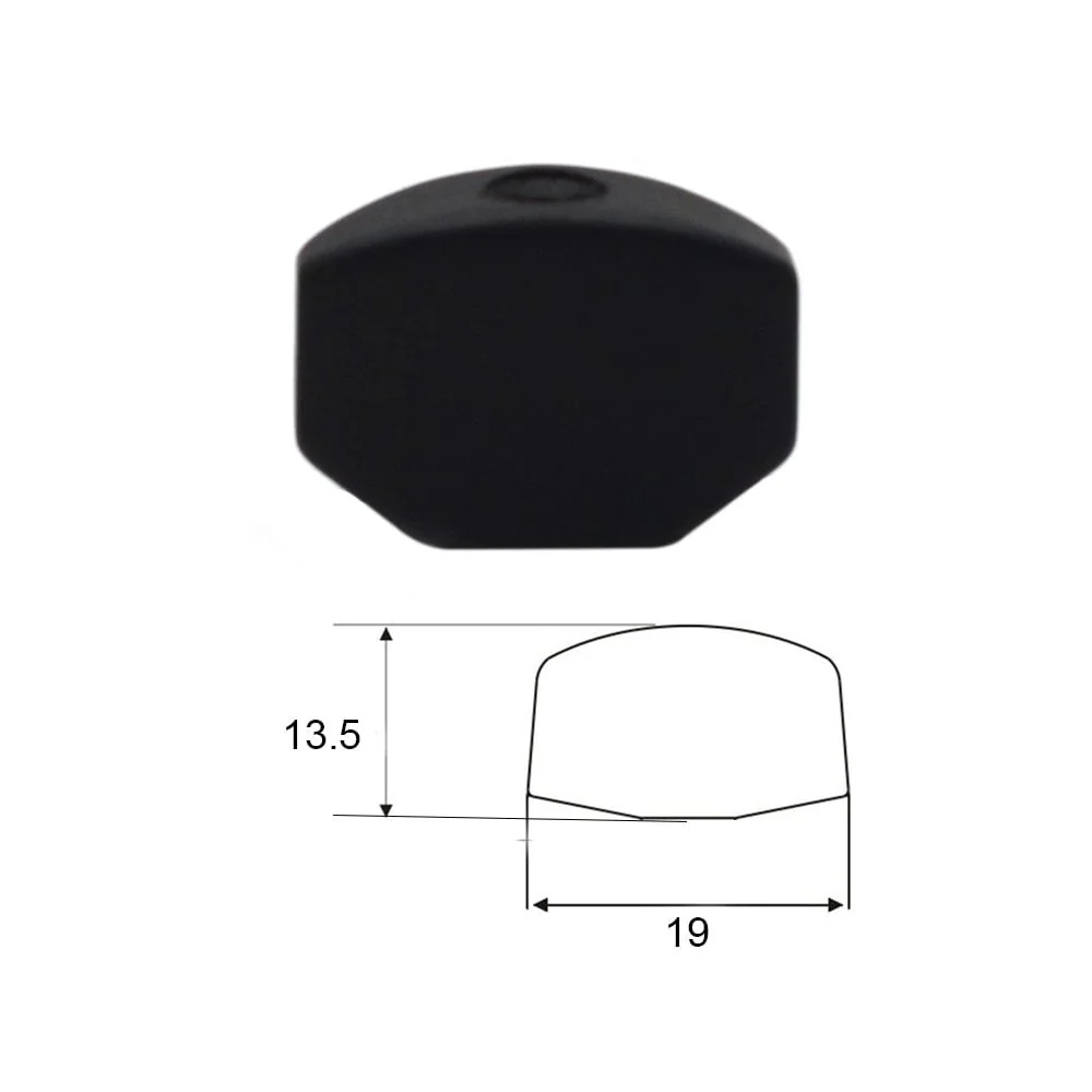 Ebony Tuning Machine Button Small With Straight Sides (Set of 6) - Image 2