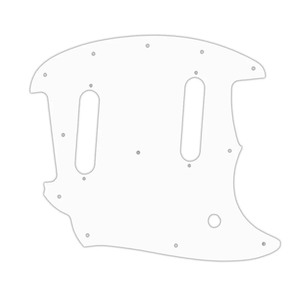Fender 2017-Present Classic Style Mustang - Thin Shiny White .060" / 1.52mm Thickness, No bevelled Edge