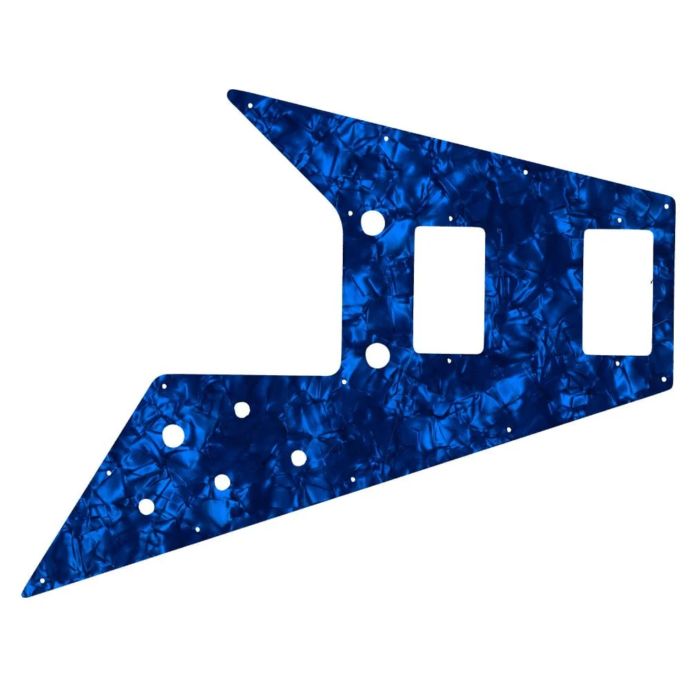 Gibson Flying V '1989 to Present' '67 Reissue Model - Dark Blue Pearl Black/White/Black Lamination