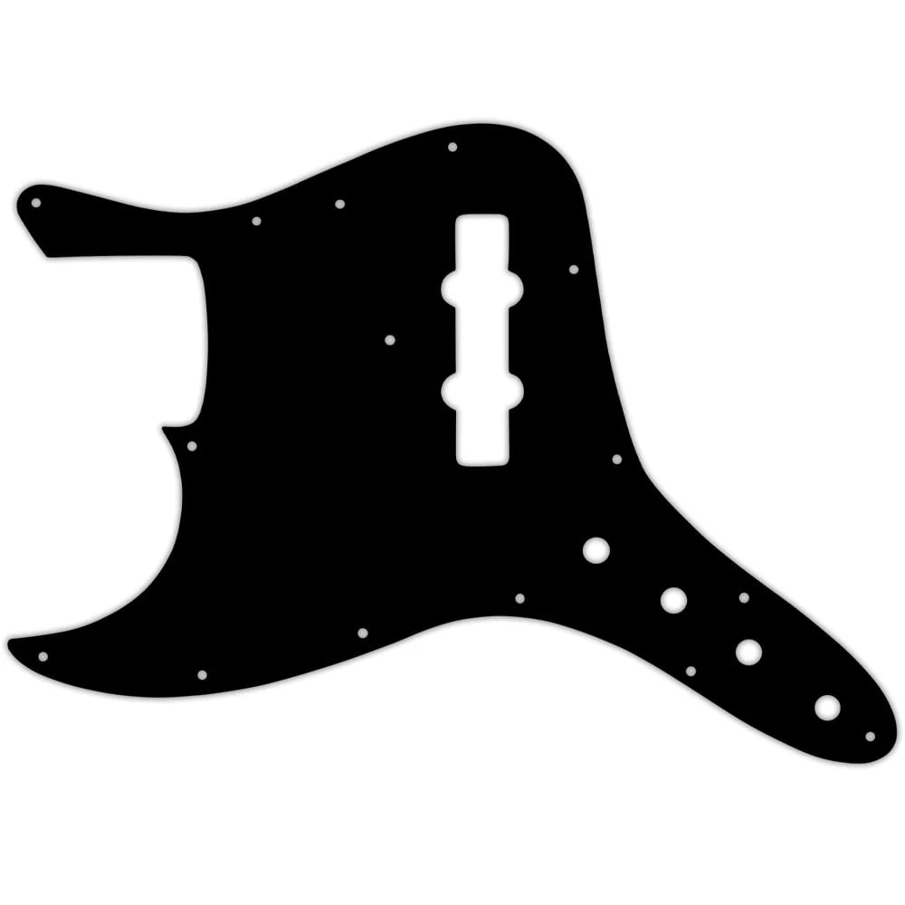 Jazz Bass Custom - Black White Black - Image 3