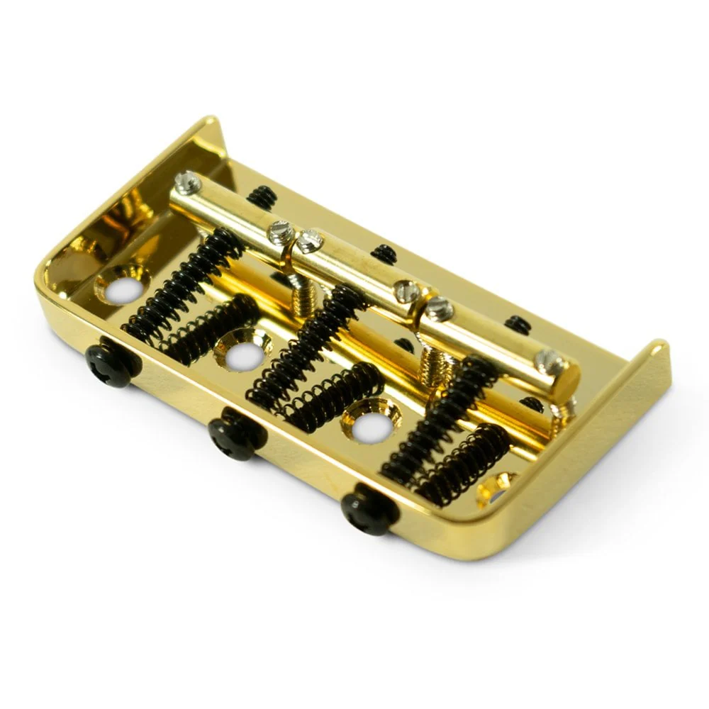 Kluson Steel Bridge For Tele (1/2 Size - brass saddles only, no pickup housing) - Image 4