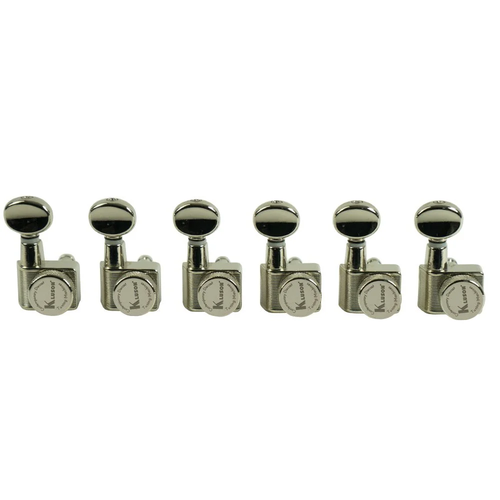 Locking Tuners For Fender USA Standards, 6 In Line - Oval Metal Button 19:1 Gear Ratio - Image 11