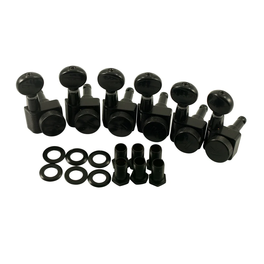Locking Tuners For Fender USA Standards, 6 In Line - Oval Metal Button 19:1 Gear Ratio - Image 3