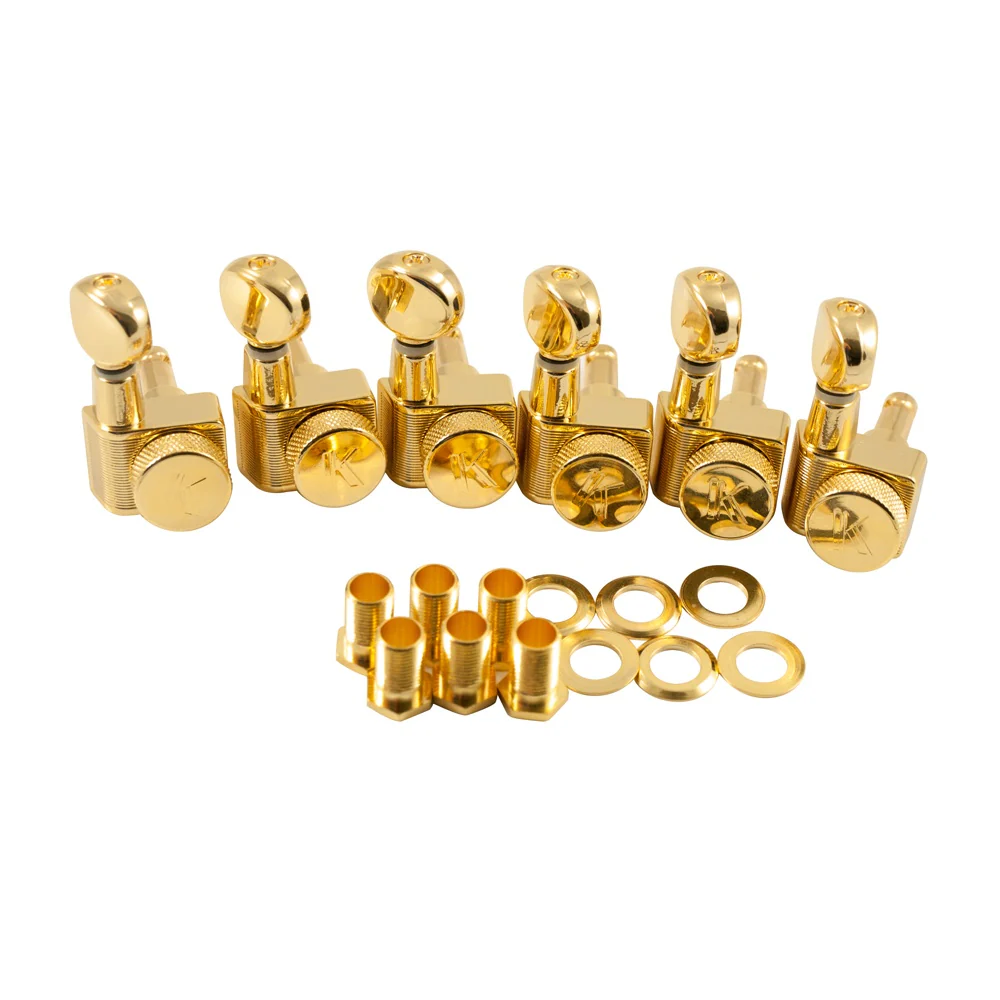 Locking Tuners For Fender USA Standards, 6 In Line - Oval Metal Button 19:1 Gear Ratio - Image 4