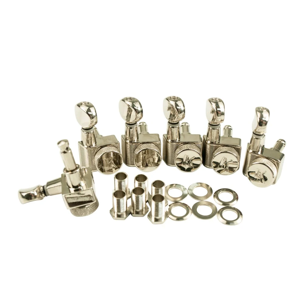 Locking Tuners For Fender USA Standards, 6 In Line - Oval Metal Button 19:1 Gear Ratio - Image 5