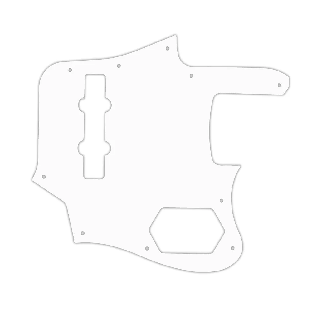 Made In Japan Deluxe Jaguar Bass 2012 - 2013 - Thin Shiny White .060" / 1.52mm Thickness, No Bevelled Edge