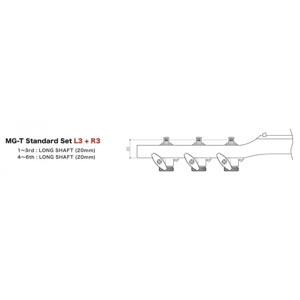 SD90 Vintage Magnum Lock Traditional Tuners 3 Aside 15:1 Gear Ratio - Image 4