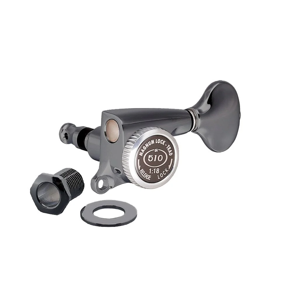 SGS510Z Magnum Lock 6 in Line Traditional Locking Tuning Machines 18:1 Ratio - Image 3