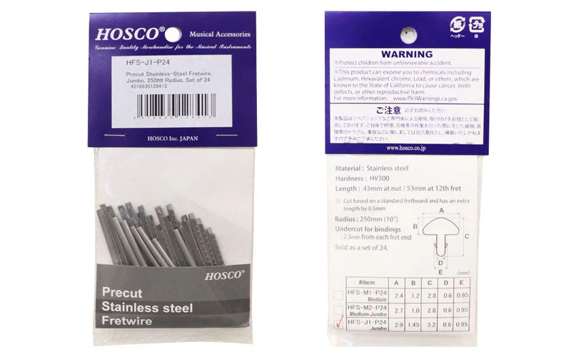 Stainless Steel Frets - Fretwire Pre-Cut Pack Of 24 - Image 6